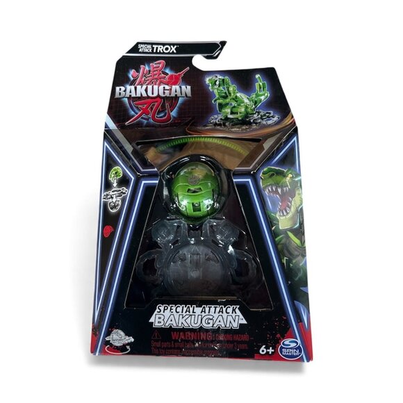 Bakugan Trox Special Attack Figure Toy For Kids Collectibles Green Dinosaur Desi - Picture 1 of 3